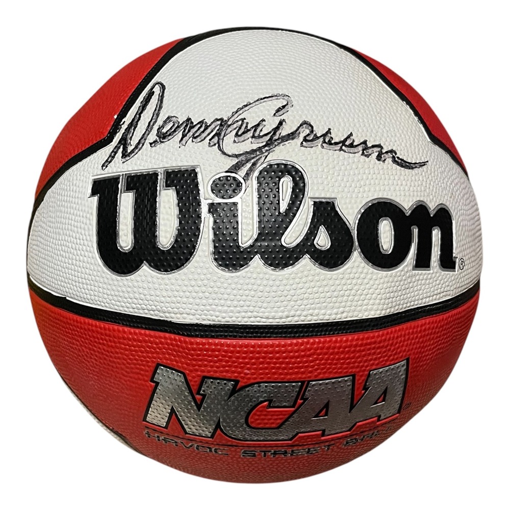 Wilson NCAA Havoc Street Ball Signed by Denny Crum Red White Black Basketball